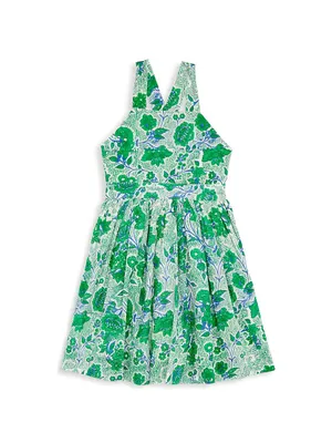 Little Girl's & Dresde Sleeveless Dress