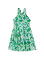 Little Girl's & Dresde Sleeveless Dress