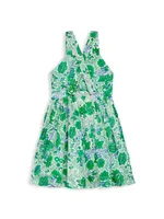 Little Girl's & Dresde Sleeveless Dress