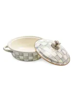 Sterling Check Enamel Medium Casserole Dish