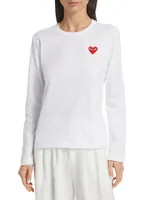 Heart Cotton Logo Long-Sleeve T-Shirt