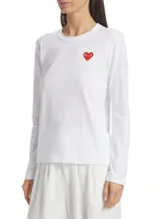 Heart Cotton Logo Long-Sleeve T-Shirt