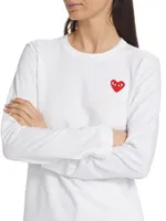 Heart Cotton Logo Long-Sleeve T-Shirt