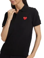 Heart Cotton Polo Shirt