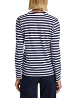 Long-Sleeve Striped Cotton T-Shirt