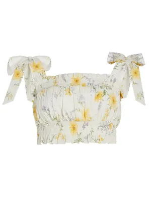 Adaline Floral-Printed Crop Top