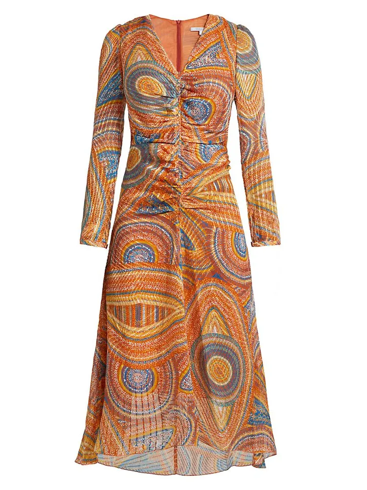 Jenny Printed Silk-Blend Dress