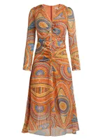 Jenny Printed Silk-Blend Dress