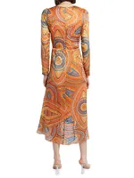 Jenny Printed Silk-Blend Dress