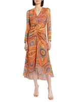 Jenny Printed Silk-Blend Dress