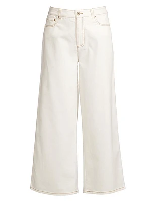 Sally High-Rise Cropped Wide-Leg Jeans