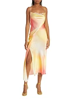 Printed Silk Charmeuse Slipdress