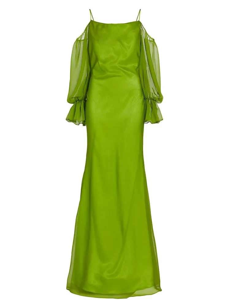 Sage Jubilent Chiffon Gown