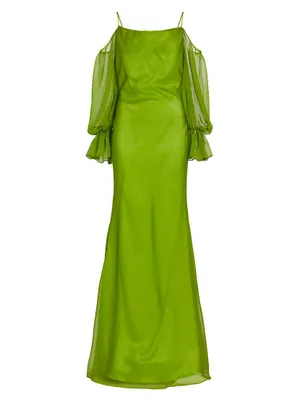 Sage Jubilent Chiffon Gown