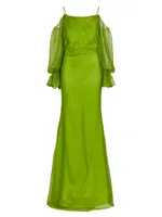 Sage Jubilent Chiffon Gown