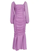 Rare Orchid Ruched Dress