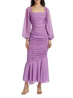 Rare Orchid Ruched Dress