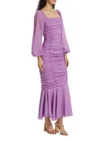 Rare Orchid Ruched Dress