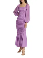 Rare Orchid Ruched Dress