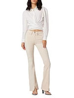 Barbara Colorblocked Boot-Cut Jeans