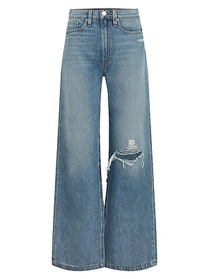 Jodie Distressed Wide-Leg Jeans