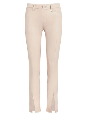 Barbara Split Vegan Leather Jeans
