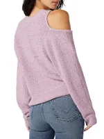 Cut-Out Crewneck Sweater
