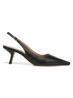 Bianka Sling 57MM Leather Pointed Slingback Pumps