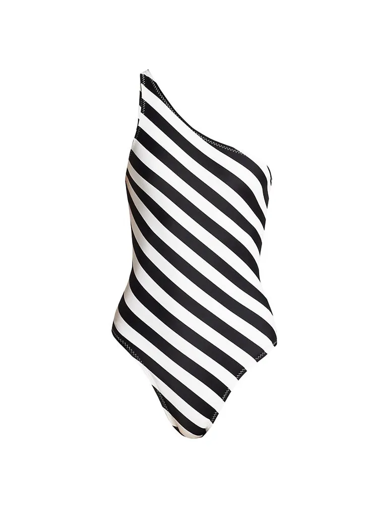 Mio Striped One-Piece Swimsuit