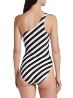 Mio Striped One-Piece Swimsuit