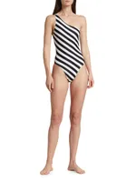 Mio Striped One-Piece Swimsuit