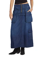 Modular Denim Cargo Skirt