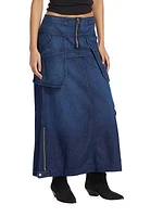 Modular Denim Cargo Skirt