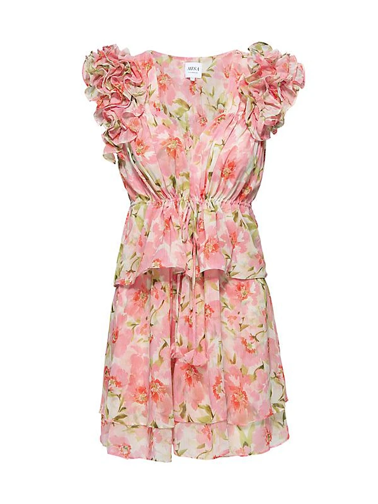 Lily Floral Ruffled Minidress