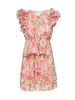 Lily Floral Ruffled Minidress