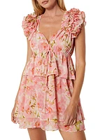 Lily Floral Ruffled Minidress