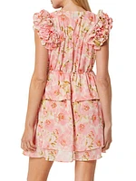 Lily Floral Ruffled Minidress