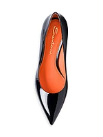 Delfica 65MM Patent Leather Kitten Heel Pumps