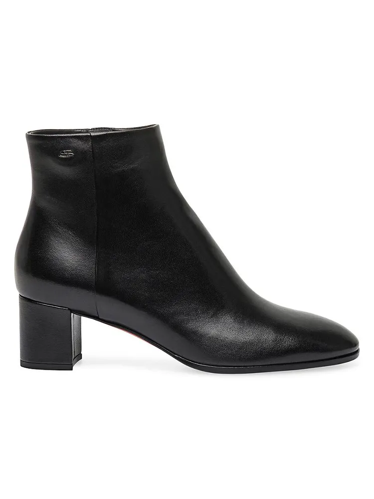 50MM Side-Zip Leather Booties