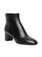 50MM Side-Zip Leather Booties