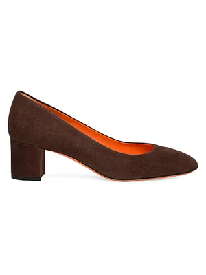 Fight 50MM Suede Block-Heel Pumps