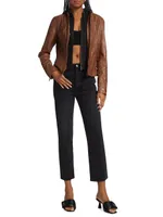 Arlette Leather Biker Jacket