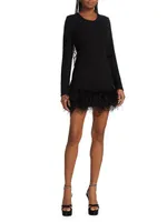 Bahira Feather-Trim Minidress