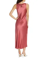 Aurem Silk Cut-Out Midi-Dress
