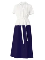 Amelie Colorblocked Maxi Shirtdress