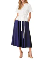 Amelie Colorblocked Maxi Shirtdress