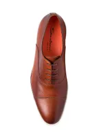 Leather Rubber-Sole Oxfords