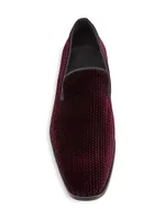 COLLECTION Dotted Velvet Loafers