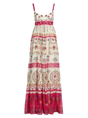 Naki Printed Linen Maxi Dress