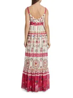 Naki Printed Linen Maxi Dress